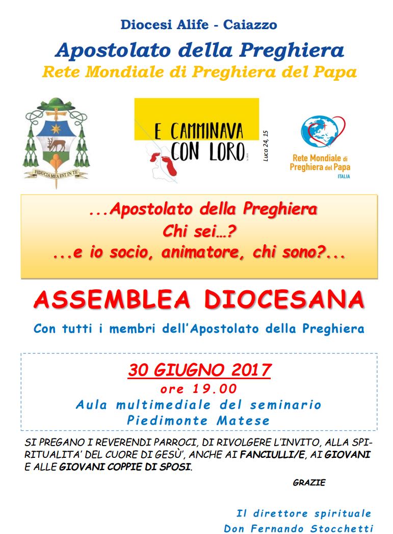 Il 30 giugno Assemblea diocesana dell'Apostolato della Preghiera • Clarus